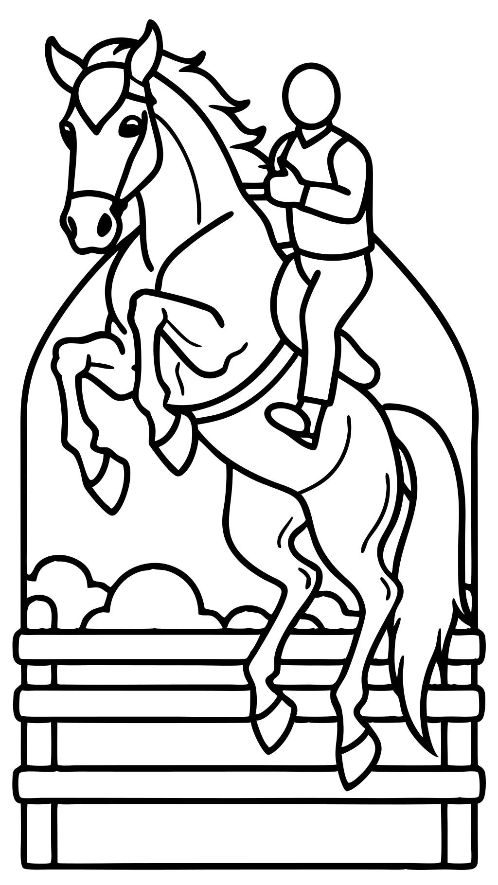 horse show jumping coloring pages